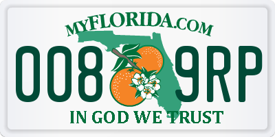 FL license plate 0089RP