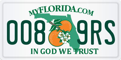 FL license plate 0089RS