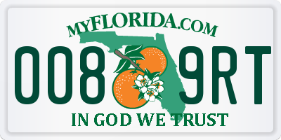 FL license plate 0089RT
