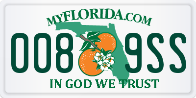 FL license plate 0089SS