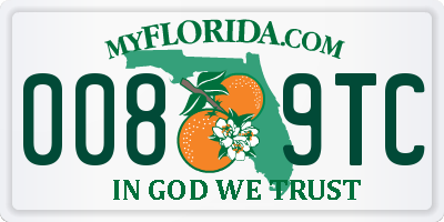 FL license plate 0089TC