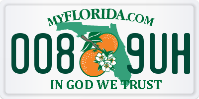 FL license plate 0089UH