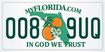 FL license plate 0089UQ