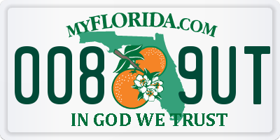 FL license plate 0089UT