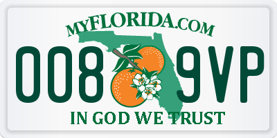 FL license plate 0089VP