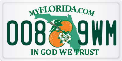 FL license plate 0089WM