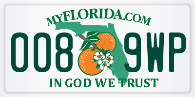 FL license plate 0089WP