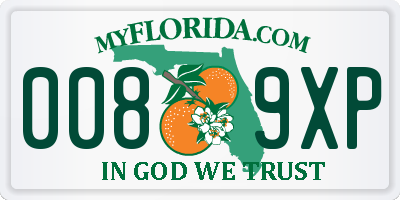 FL license plate 0089XP