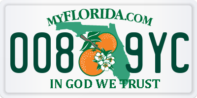 FL license plate 0089YC