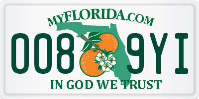 FL license plate 0089YI