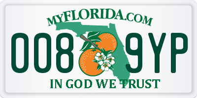 FL license plate 0089YP