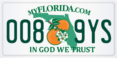 FL license plate 0089YS