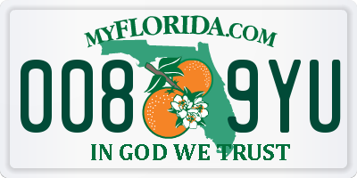 FL license plate 0089YU