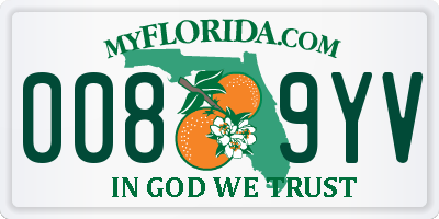 FL license plate 0089YV