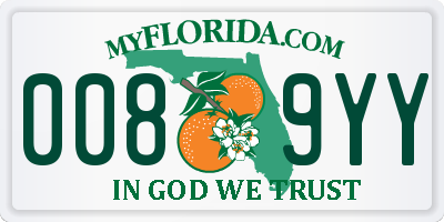 FL license plate 0089YY