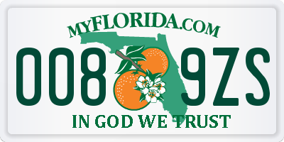 FL license plate 0089ZS
