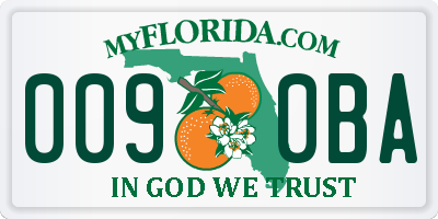 FL license plate 0090BA