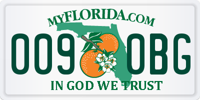 FL license plate 0090BG