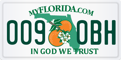 FL license plate 0090BH