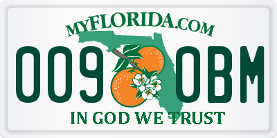 FL license plate 0090BM