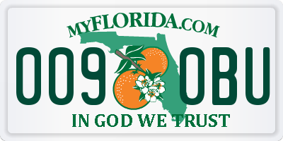 FL license plate 0090BU