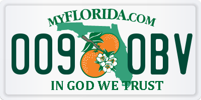 FL license plate 0090BV