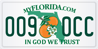 FL license plate 0090CC