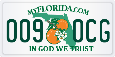 FL license plate 0090CG