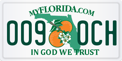 FL license plate 0090CH