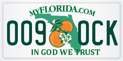 FL license plate 0090CK