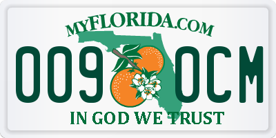 FL license plate 0090CM
