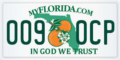 FL license plate 0090CP