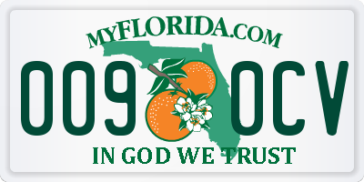 FL license plate 0090CV
