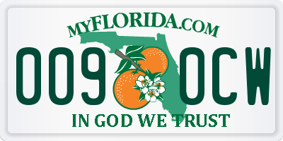 FL license plate 0090CW