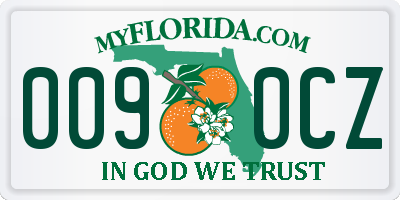 FL license plate 0090CZ