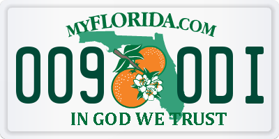 FL license plate 0090DI