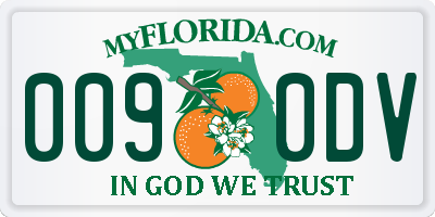 FL license plate 0090DV