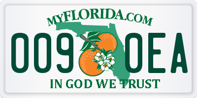 FL license plate 0090EA