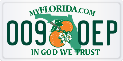 FL license plate 0090EP