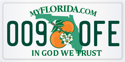FL license plate 0090FE