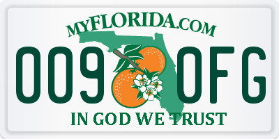 FL license plate 0090FG
