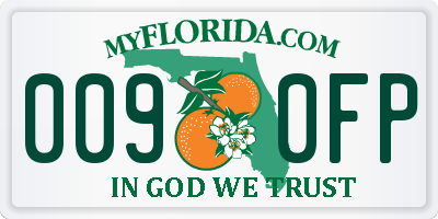 FL license plate 0090FP