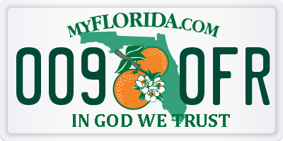 FL license plate 0090FR