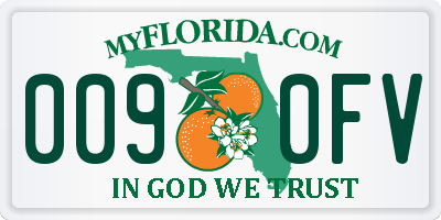 FL license plate 0090FV