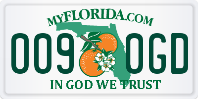 FL license plate 0090GD