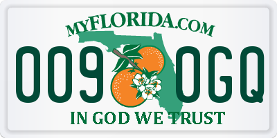 FL license plate 0090GQ