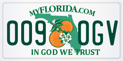 FL license plate 0090GV