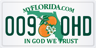 FL license plate 0090HD