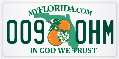 FL license plate 0090HM