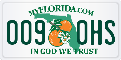 FL license plate 0090HS